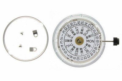 GENUINE ETA 2836-2 WATCH MOVEMENT 25 JEWEL AUTOMATIC DAY DATE SILVER SWISS