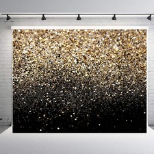 Sequin Glitter Backdrop 6x4ft Black Sparkle Background for Wedding