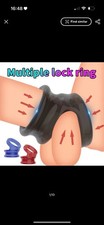 Reusable-Silicone Penis Sleeve Male Ejaculation Delay Ring Scrotum Stretcher NEW