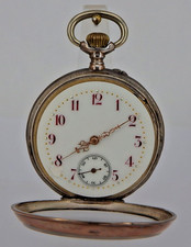 Offene Herrentaschenuhr Dürrstein & Co. Dresden Silber um 1905 (100979)