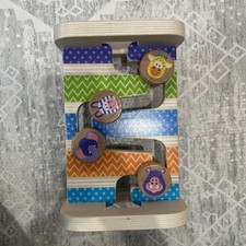 Melissa  Doug Rollables Wooden Animals Slide Infant and Toddler Toy 5 Pieces 