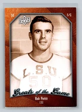 2009-10 Upper Deck Greats of the Game #79 Bob Pettit LSU Tigers Basketball Card