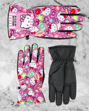 LOT of 2 Hello Kitty Ski Gloves SIZE L/XL New color pink multicolor NEW