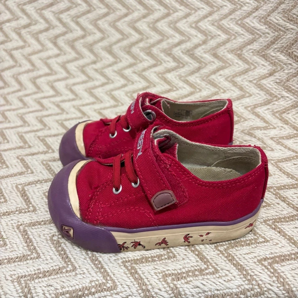Keen Toddler Girls Coronado Print Shoes Sneakers Red Purple Size 7 - Image 3 of 4