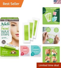 Quick  Easy Facial Wax Strips - Hair Removal Kit for Smooth Skin - 25 Count