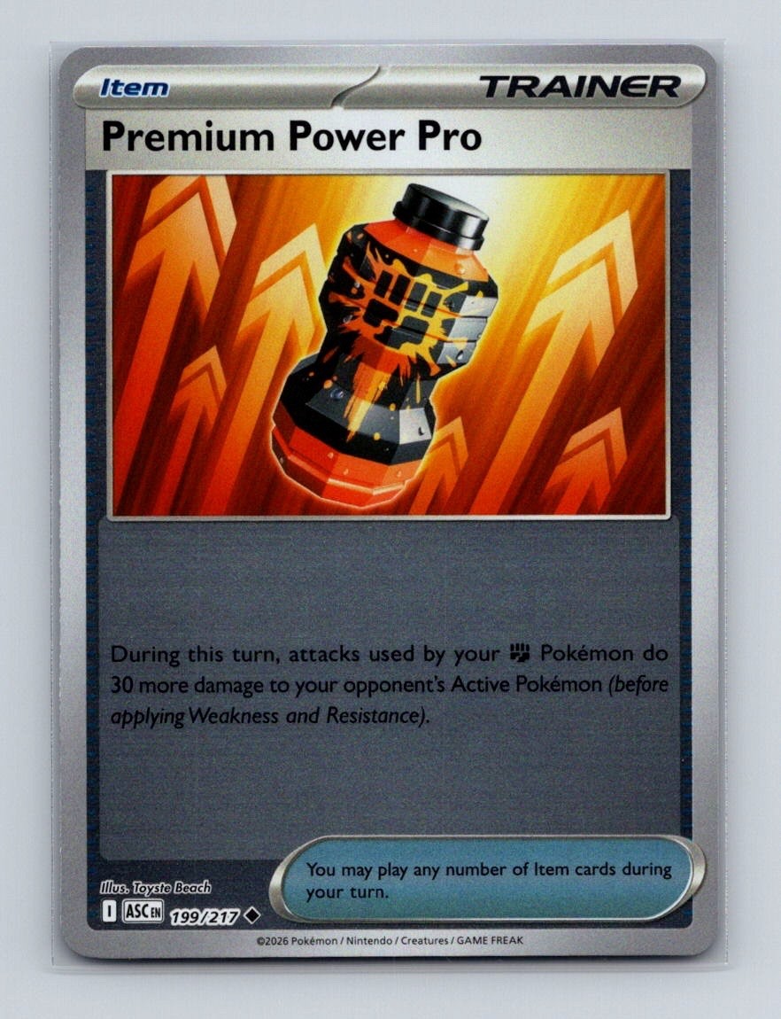 Premium Power Pro 199 Pokemon Ascended Heroes Reverse Holo Card NM+ (a)