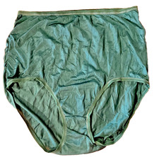 Vtg JC Penny Adonna Hunter Green Silky 100 Nylon Granny Panties Size 9 USA