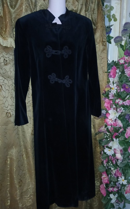 JS Collections Opera Velvet Coat - Full Length Sz M