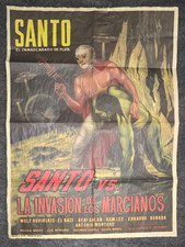 1967 Santo Vs. La Invasion De Los Marcianos - Lucha Libre Movie Poster 27" x 37"
