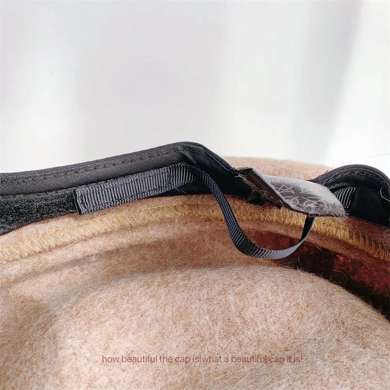 Gorra boina estilo francés para mujer mezcla de lana cálida gorro sombrero otoño invierno talla única Foto 3 de 3