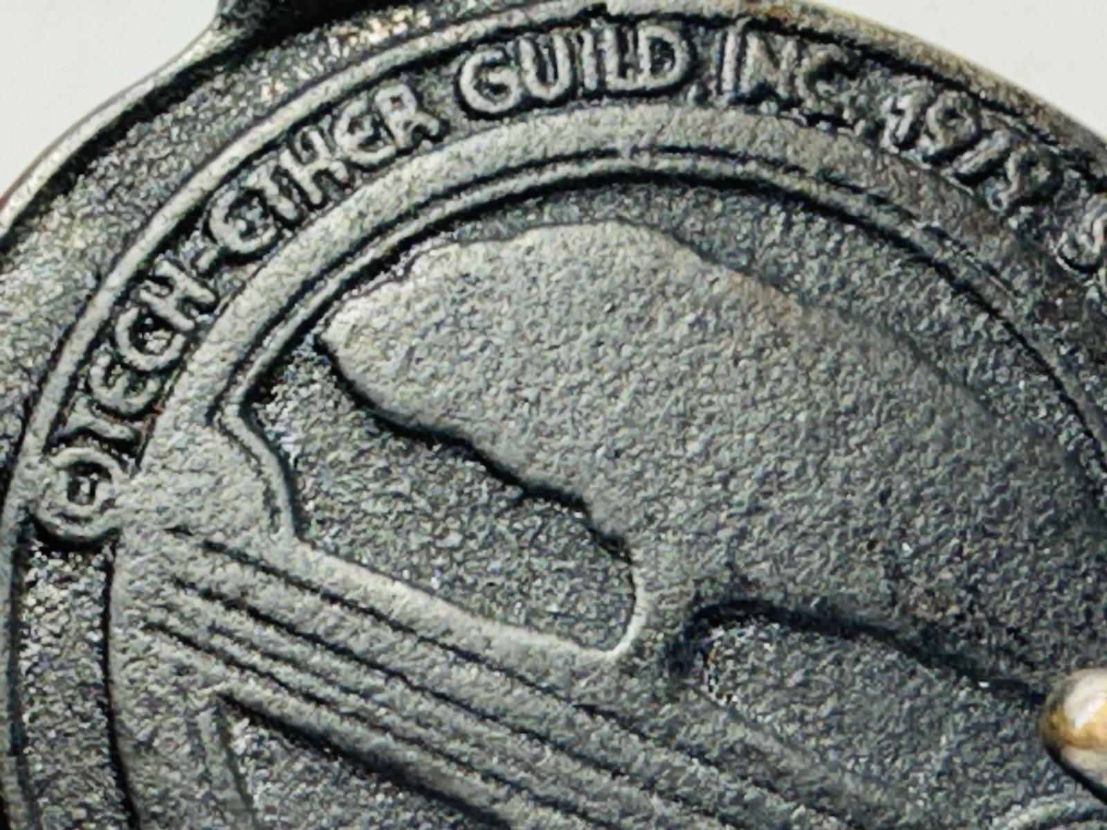 Belt Buckle Solid Brass Tech Ether Guild 1979 Bro… - image 6