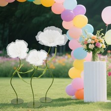 3pcs Giant Artificial Flowers Adjustable Wedding Banquet Flower Background Decor