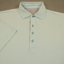 Johnnie-O Linxter Polo Shirt Mens Large Blue Golf Performance Black Bear