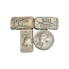 🔥 REAL .999 SILVER LOT! 4× 1 GRAM FRACTIONAL BARS & ROUND | BUFFALO • MERCURY •