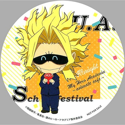 All Might Coaster My Hero Academia x animatecafe Menu Order Bonus Ite Japan U902