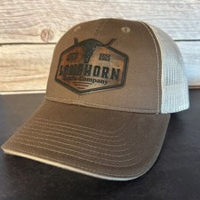 Custom Leather Patch Hat Longhorn Cattle Co. Snapback Multiple Cap Colors