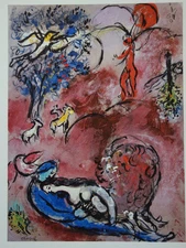 Marc Chagall: the Song of Songs I - Lithography Signed Art