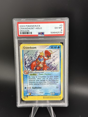 2003 Pokemon Ex Dragon #3 Crawdaunt - Holo PSA 6 EX
