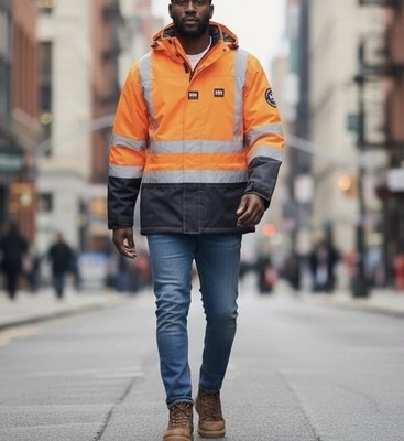 Helly Hansen Workwear Potsdam Jacket for Men Hi-Vis Orange Size 4XL NEW MSR $191