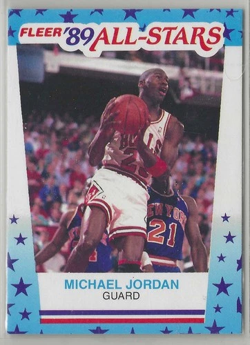 1989-90 FLEER STICKERS #3 MICHAEL JORDAN HOF