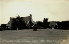 RPPC Angola IN Pokagon State Park Potawatomi Inn unused real photo postcard