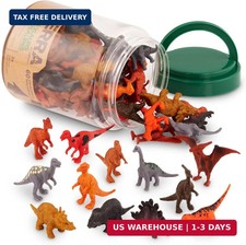 60 Pieces Dinosaur Figures Assorted Mini Plastic Animals for K