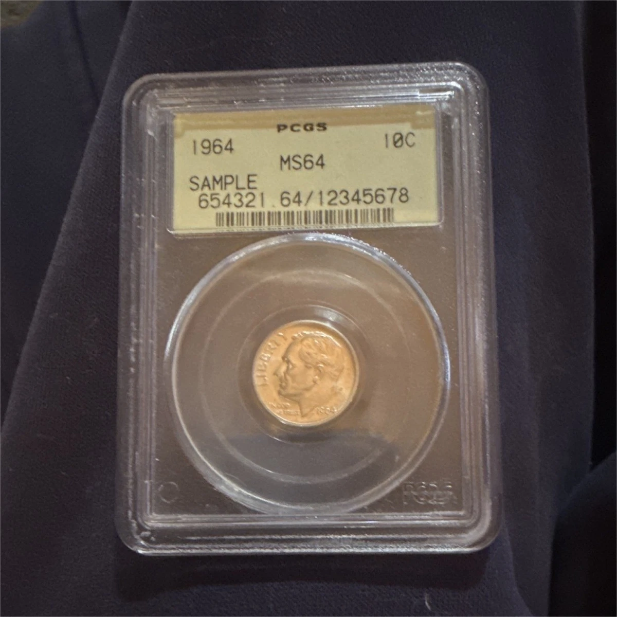 PCGS Certified MS 64 Graded 1964 Roosevelt Dimes (1946-Now) for