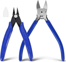 2 Pack Wire Cutters Set, 6" 5" Flush Cutters, Side Cutting Pliers