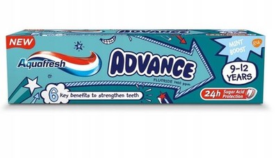 AQUAFRESH Advance Zahnpasta für Kinder von 9-12 Jahren, 75 ml