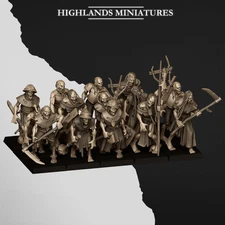 New Zombies x 20 – Highlands Miniatures – Transilvanya – The Fallen Realm - 28mm
