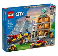 LEGO City Fire Brigade 60321 Building Set with Toy Fire Truck & Five Minifigures