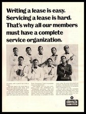 1965 Chrysler Leasing System Manager Service Organization Team Vintage Print Ad