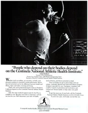 1987 Centinela National Athletic Health Institute Print Ad Brad Holland LA Laker