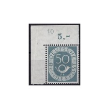 Mi. Nr. 134 Eckrand links oben mit Form- bzw. Plattennummer 10 postfrisch