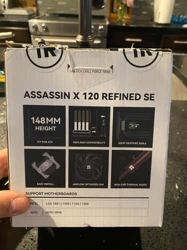 ASSASSIN X 120 Refined SE by Thermalight CPU Air Cooler FAN Open Box Never Used - Photo 2/3