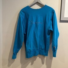 Champion Reverse Weave Sweatshirt Spell Out Tonal Thrashed Vintage USA Large