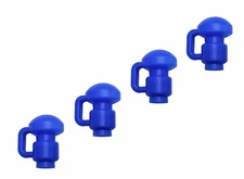 Set of 4 Universal Trampoline Enclosure Caps for 1.5" Diameter Pole, Blue