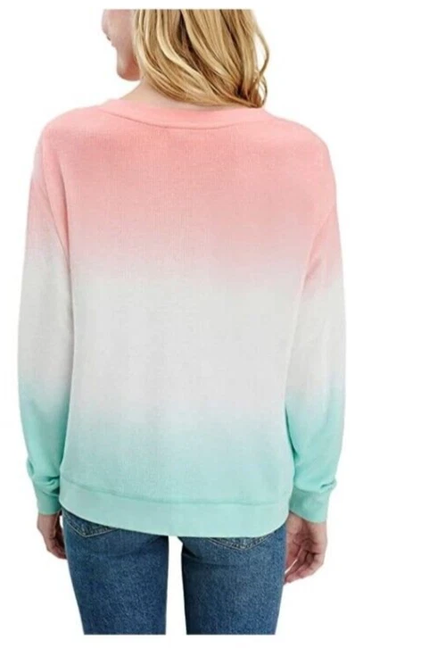 Nuevo con etiquetas Espléndido Top Térmico Para Mujer Tie Dye Tejido Waffle Manga Larga Talla XL $60 UU077 Foto 3 de 3