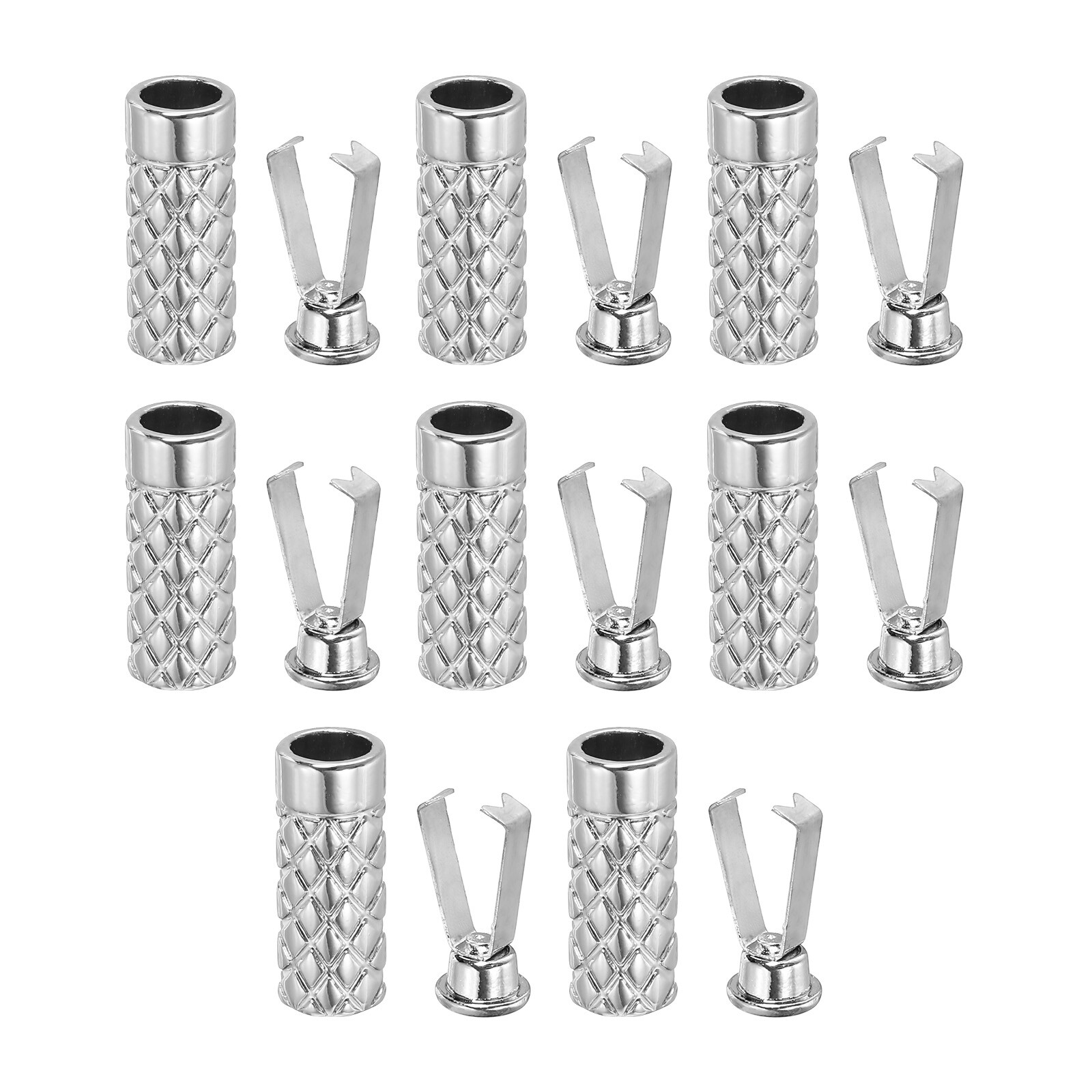 APL Punte per lacci 16 pz punte per la testa per lacci per scarpe stringhe tono argento stile D