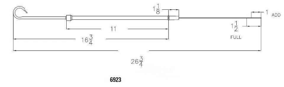 Engine Oil Dipstick-Oil Dipstick And Tube Mr Gasket 6923 - Image 2 of 4