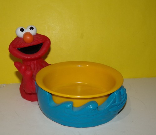 ELMO Bowl & Holder Sesame Street Vintage Collectors Jim Henson Applause 1996