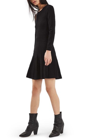 TOP SHOP RIBBED FIT & FLARE BLACK DRESS sz 4 | eBay TOP SHOP RIBBED FIT & FLARE BLACK DRESS sz 4 | eBay