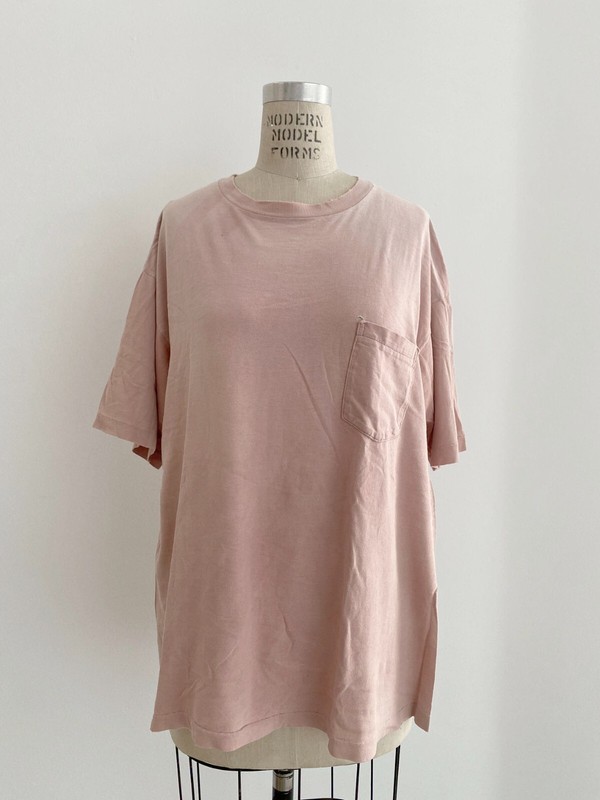 ⭕ 80s Vintage Distressed pocket T-shirt : rare color work wear single stitch 70s