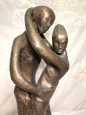 1969 Austin Productions Bronze Resin Lovers Embrace LARGE & HEAVY