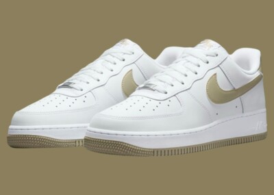 Nike Air Force 1 '07 Shoes White Neutral Olive FJ4146-110 Men's