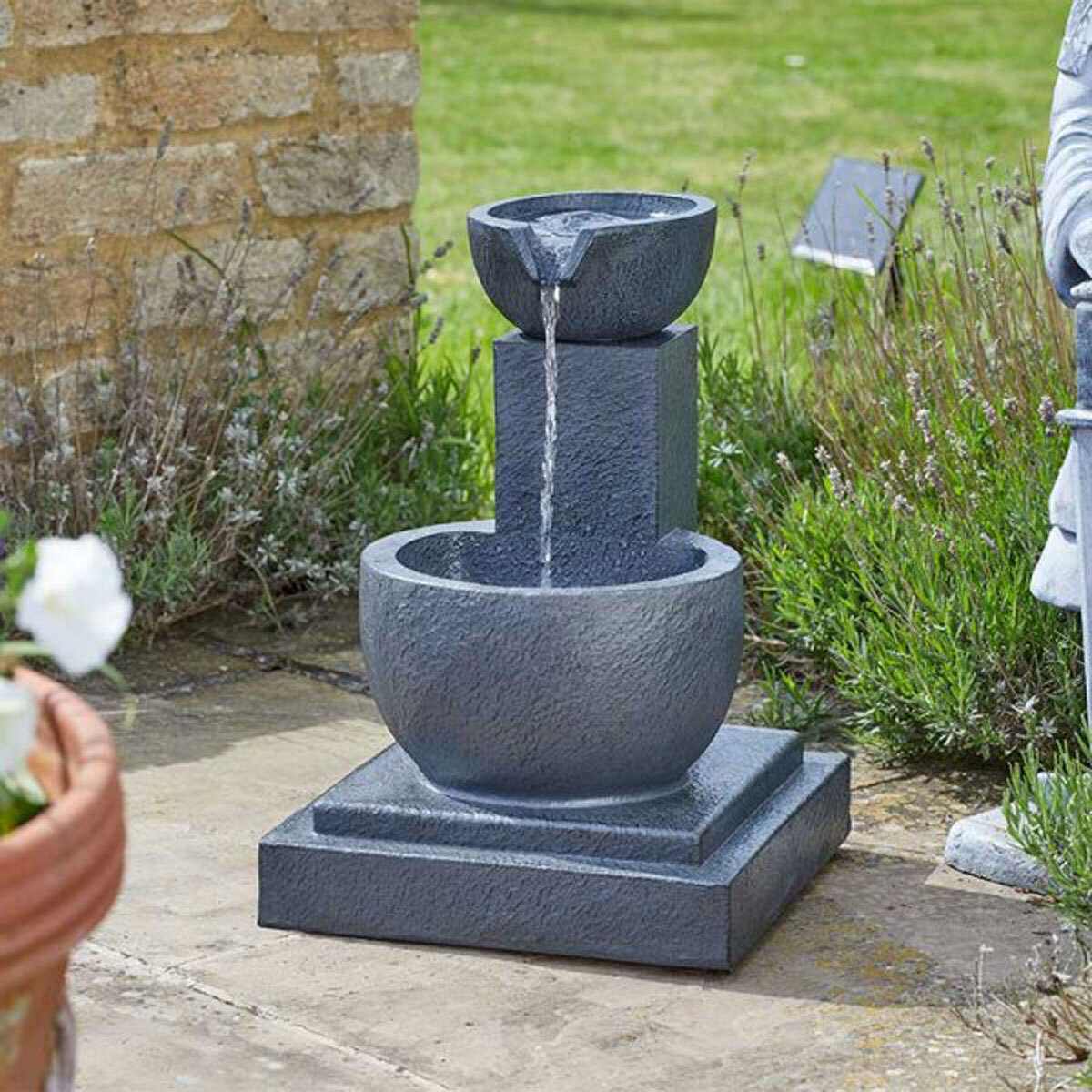 Garden Greatness Fengshui Falls Hybrid Solar Garden Water Feature - Image 2