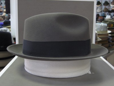 STETSON SAXON CARIBOU FUR FELT FEDORA 
