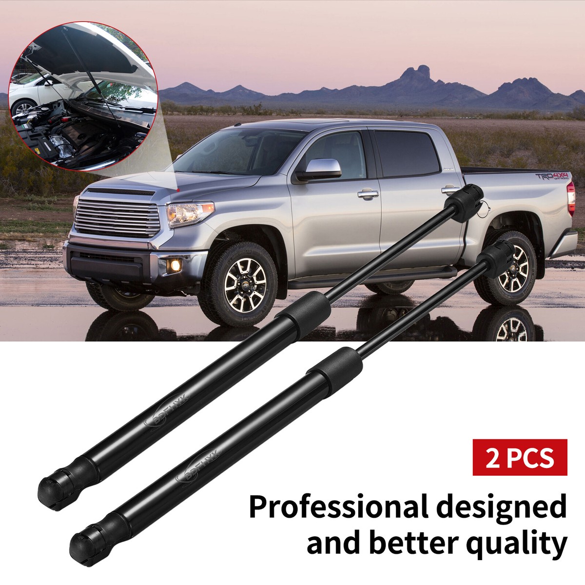 2x Front Hood Lift Supports Struts Shock for 2002-2008 Dodge Ram