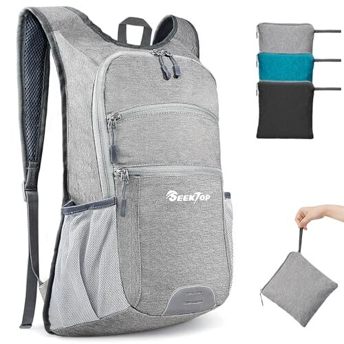 20L Ultra Lightweight Waterproof Hiking Packable Backpack in Grey  