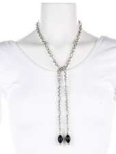 DAVID YURMAN Black Onyx Figaro Lariat Necklace